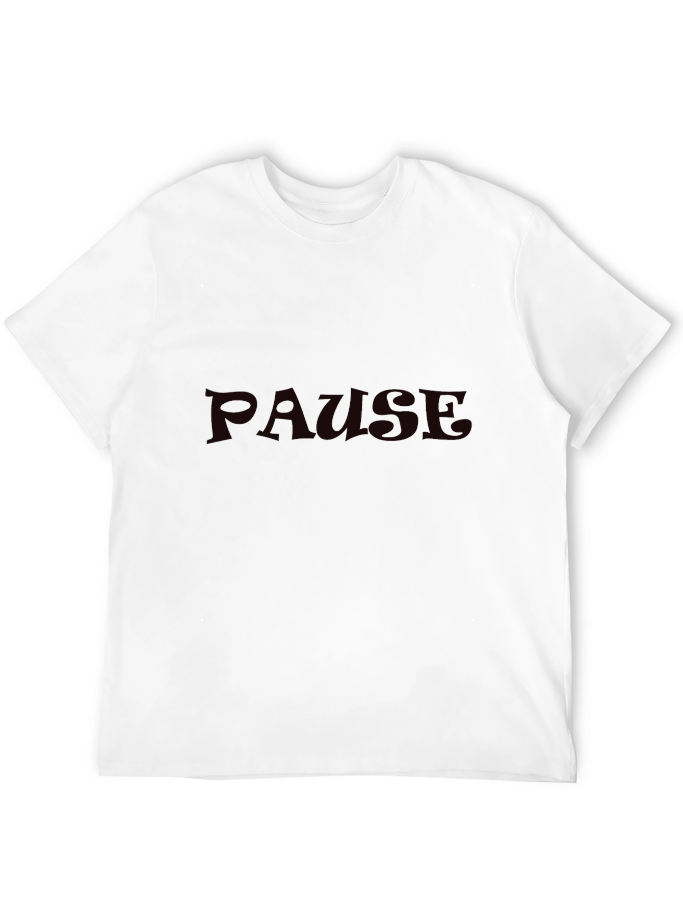Mens Black Pause Graphic T-Shirt
