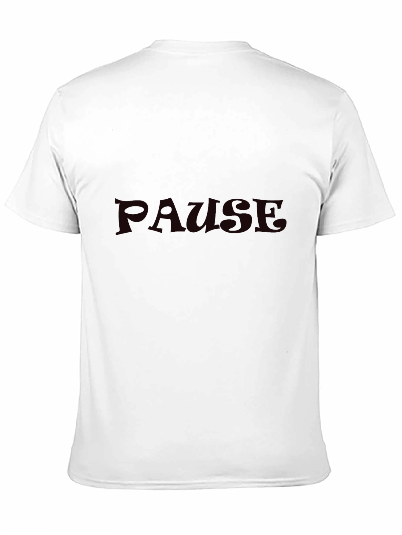 Mens Black Pause Graphic T-Shirt