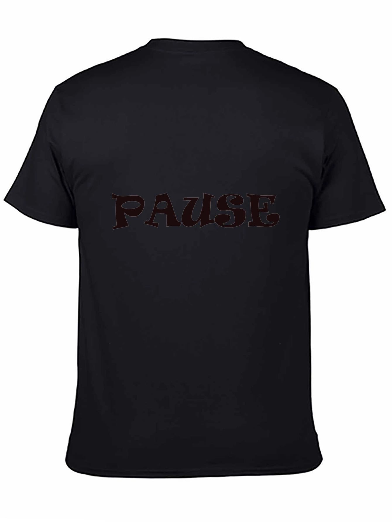 Mens Black Pause Graphic T-Shirt