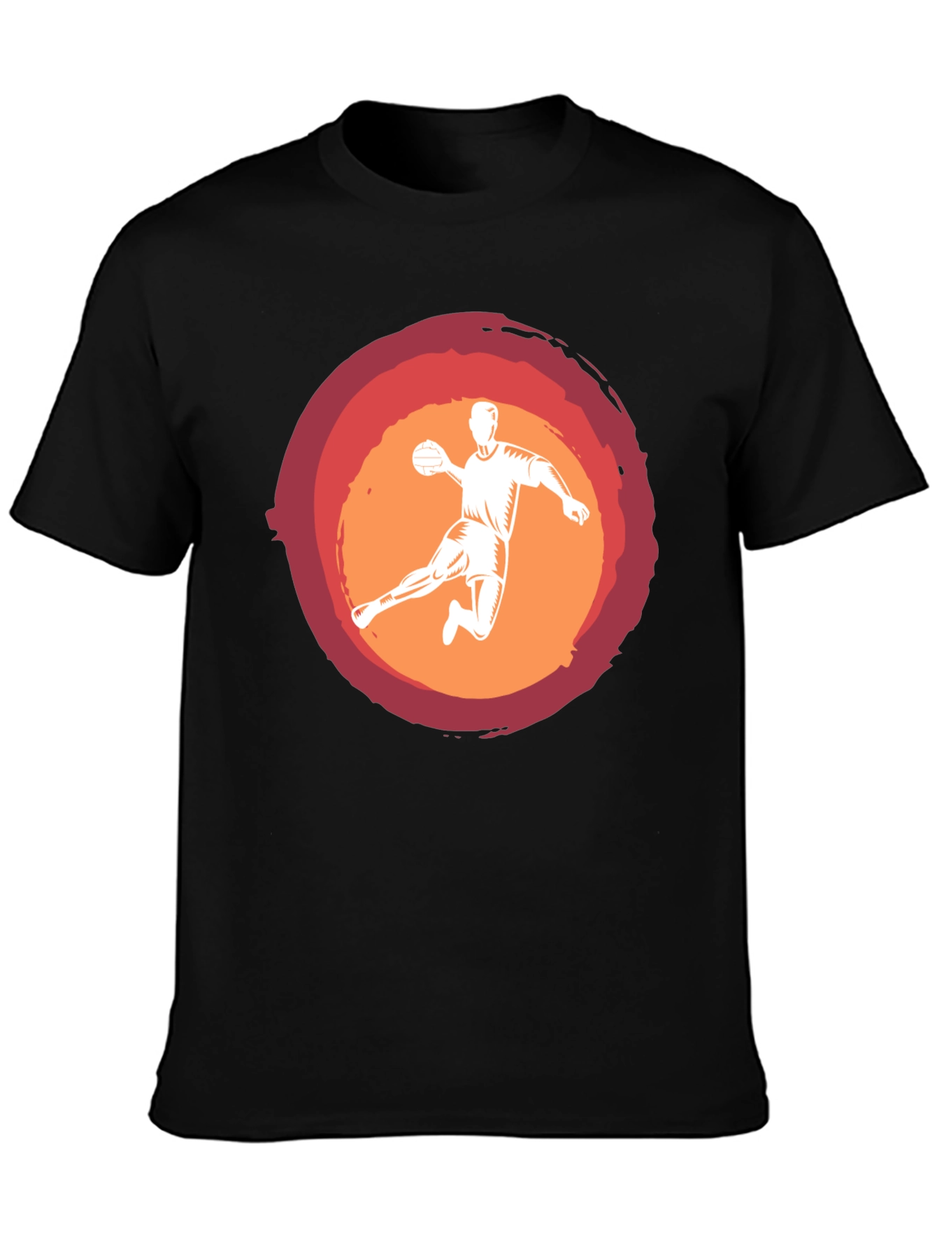 Handball Player Graphic Tee - Black