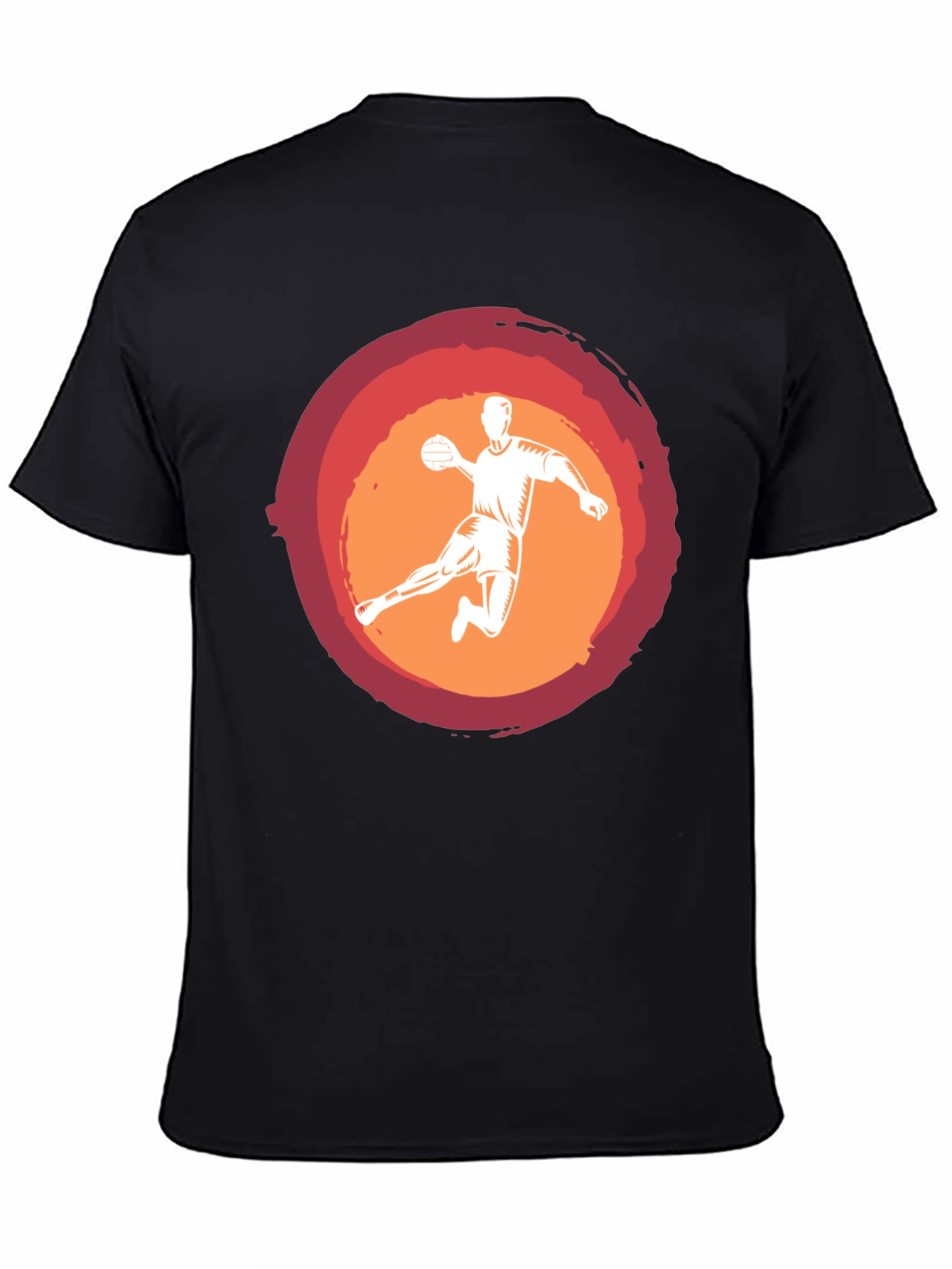 Handball Player Graphic Tee - Black