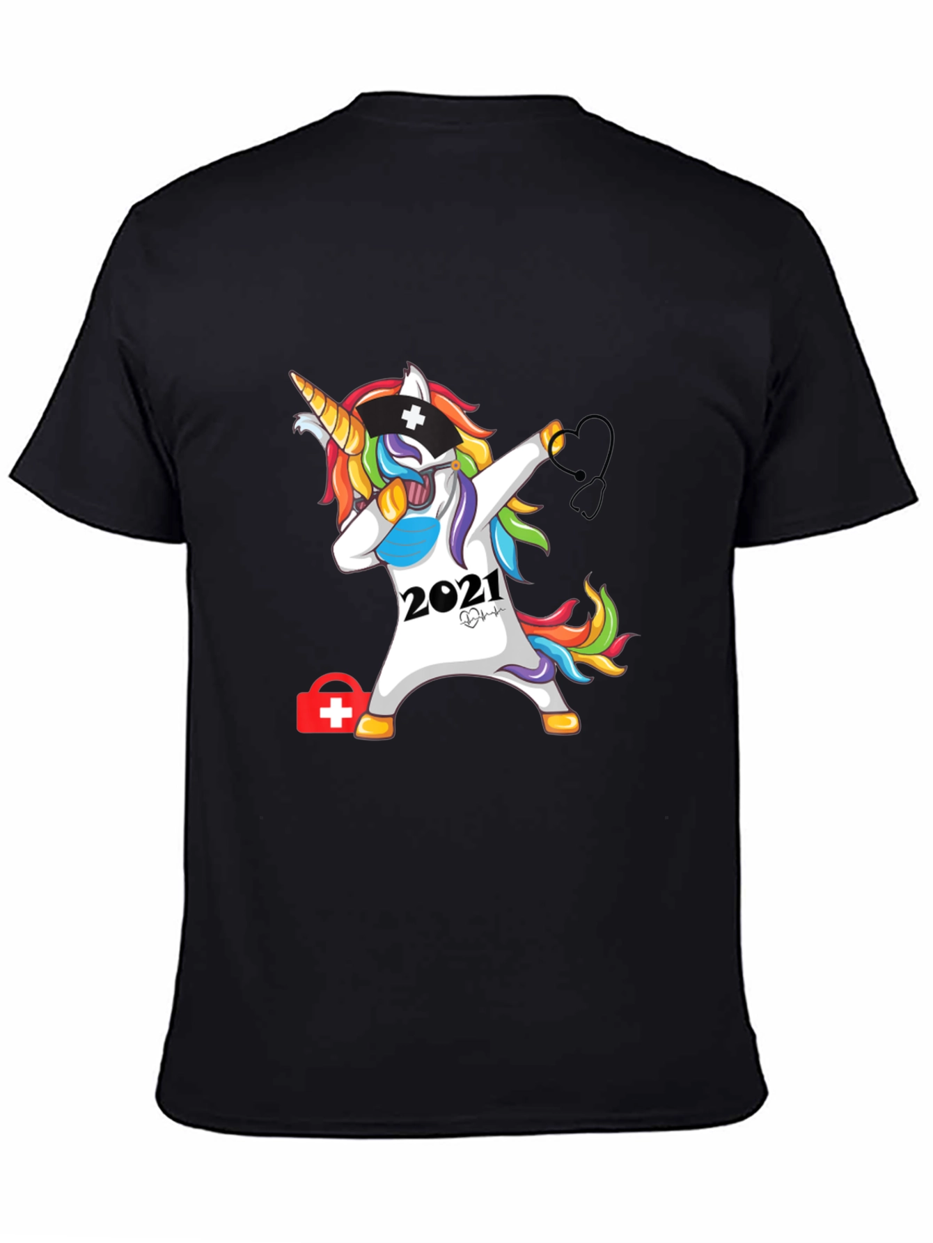 Nurse Unicorn Dabbing 2021 Graphic T-Shirt