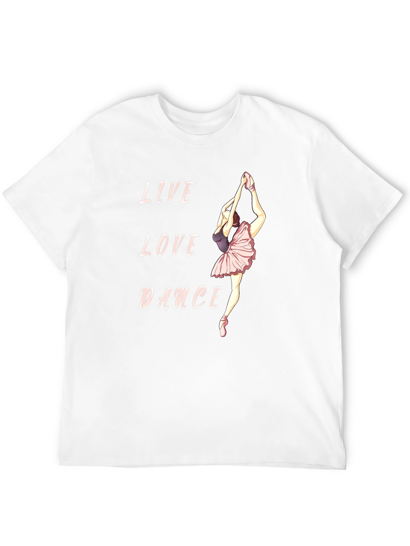 Live Love Dance Graphic T-Shirt - Black