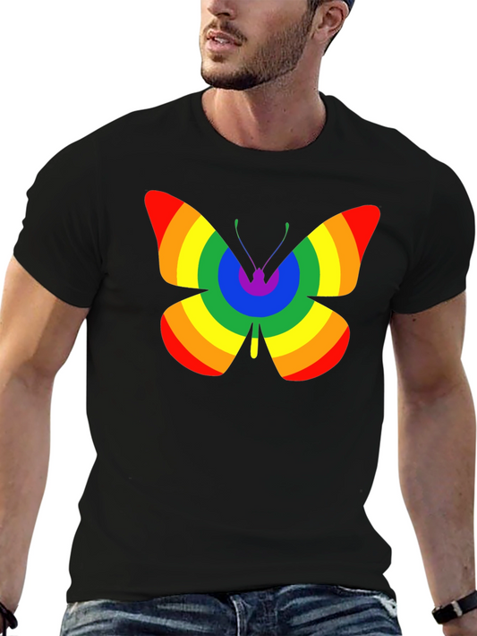Rainbow Butterfly Graphic Tee