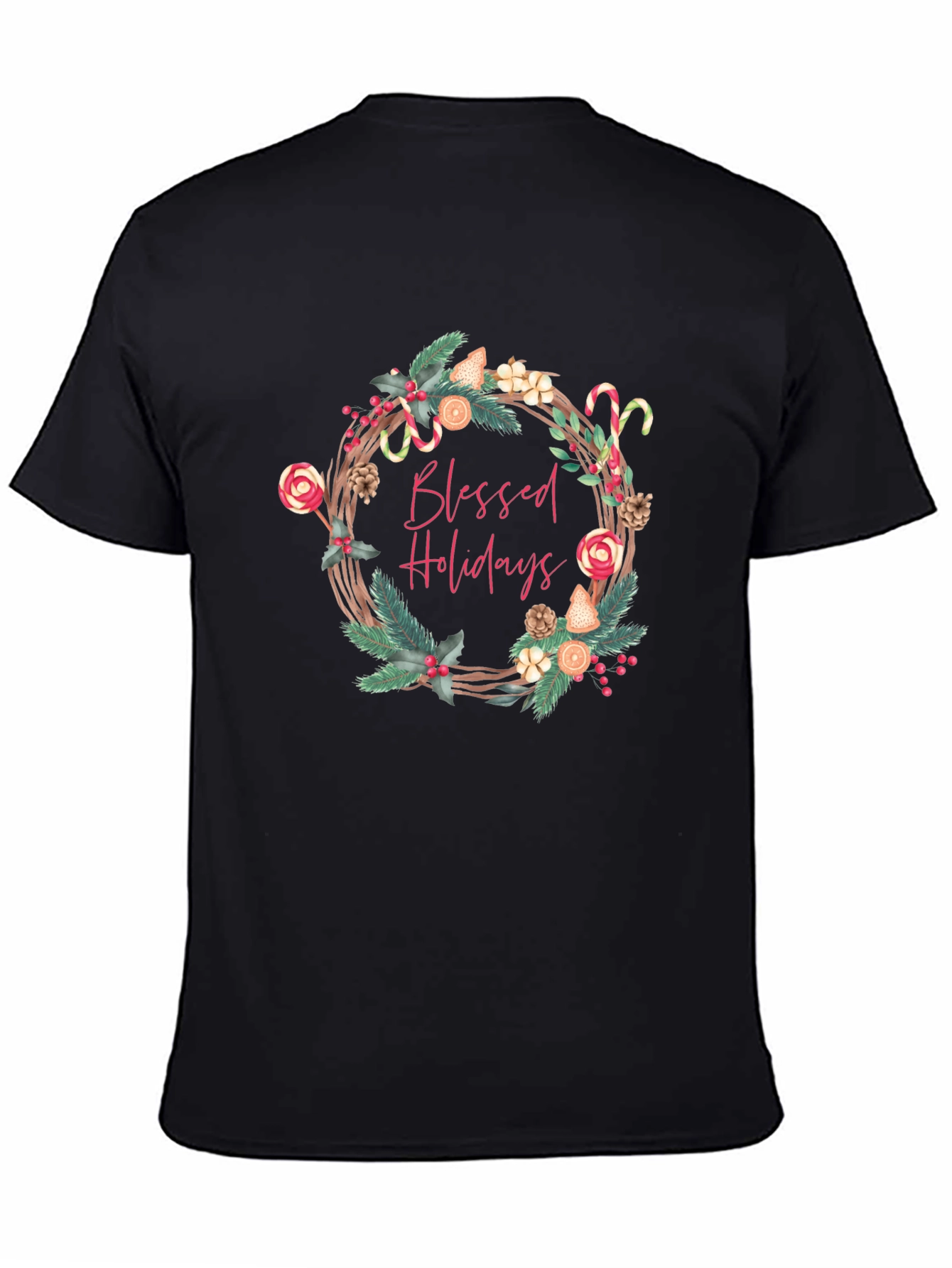 Blessed Holidays Graphic Tee - Festive Christmas T-Shirt