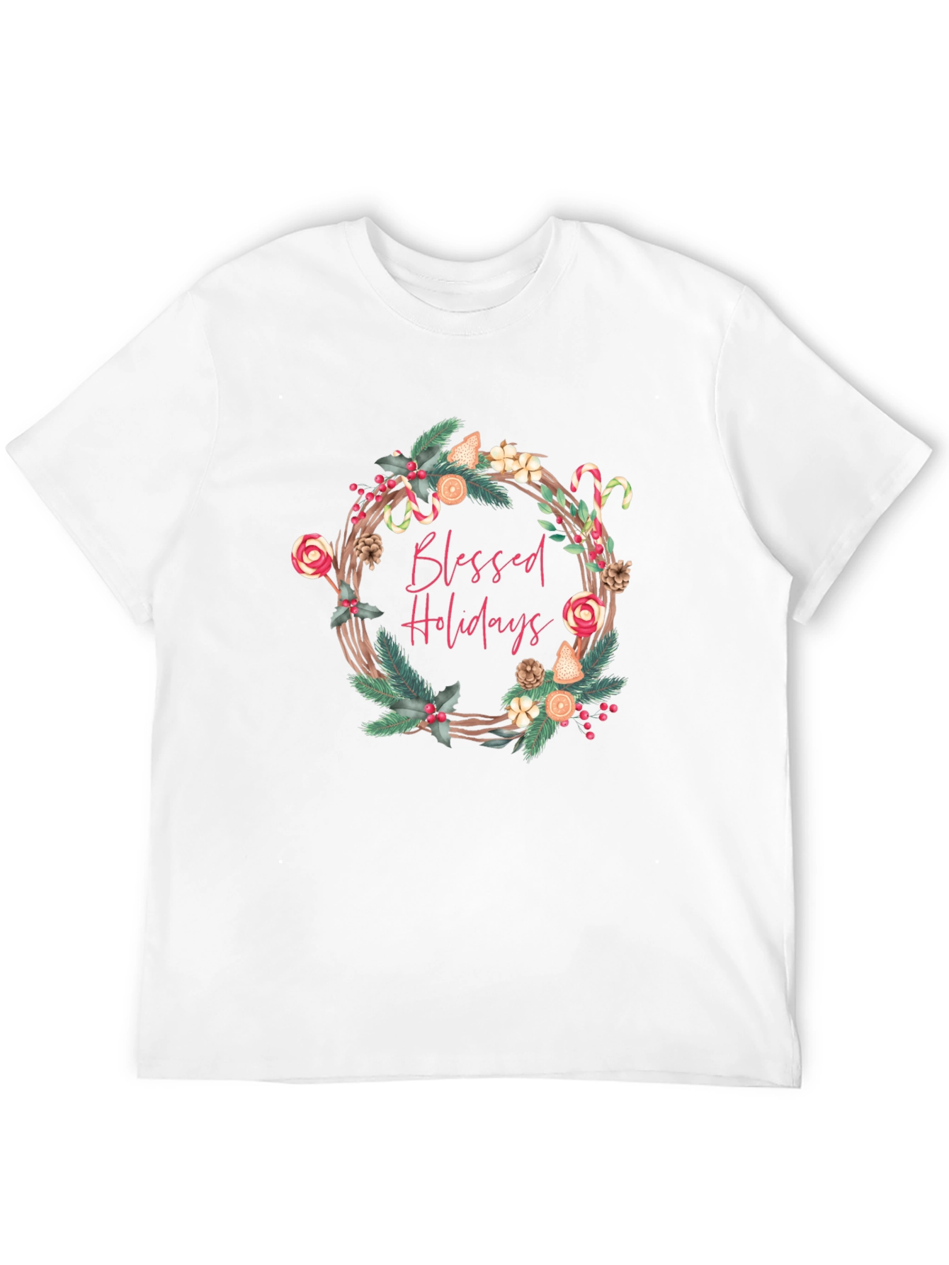 Blessed Holidays Graphic Tee - Festive Christmas T-Shirt