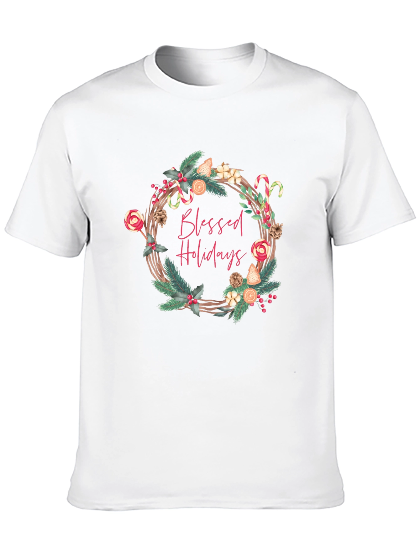 Blessed Holidays Graphic Tee - Festive Christmas T-Shirt