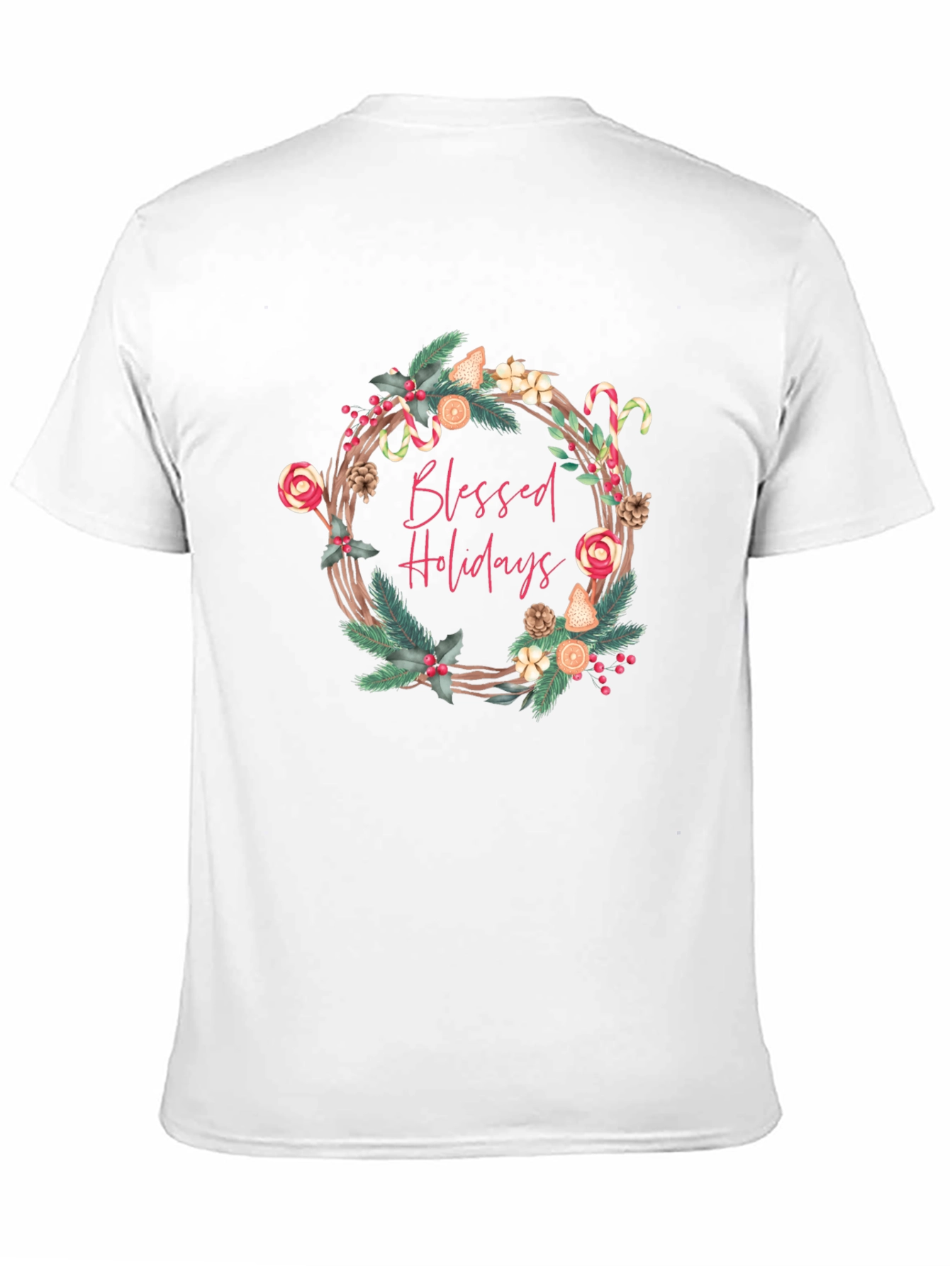 Blessed Holidays Graphic Tee - Festive Christmas T-Shirt