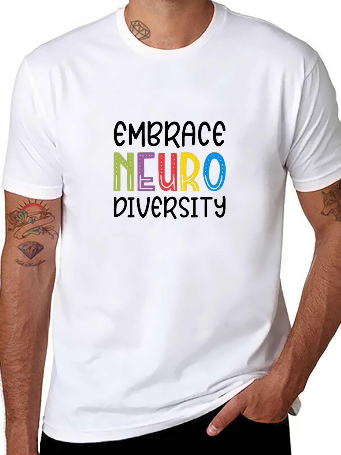 Embrace Neuro Diversity Black T-Shirt