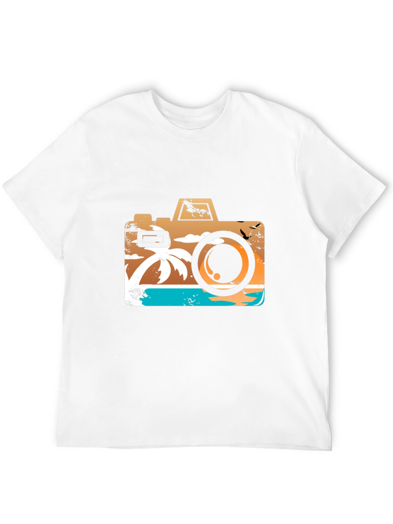 Tropical Camera Graphic T-Shirt - Summer Vibes!