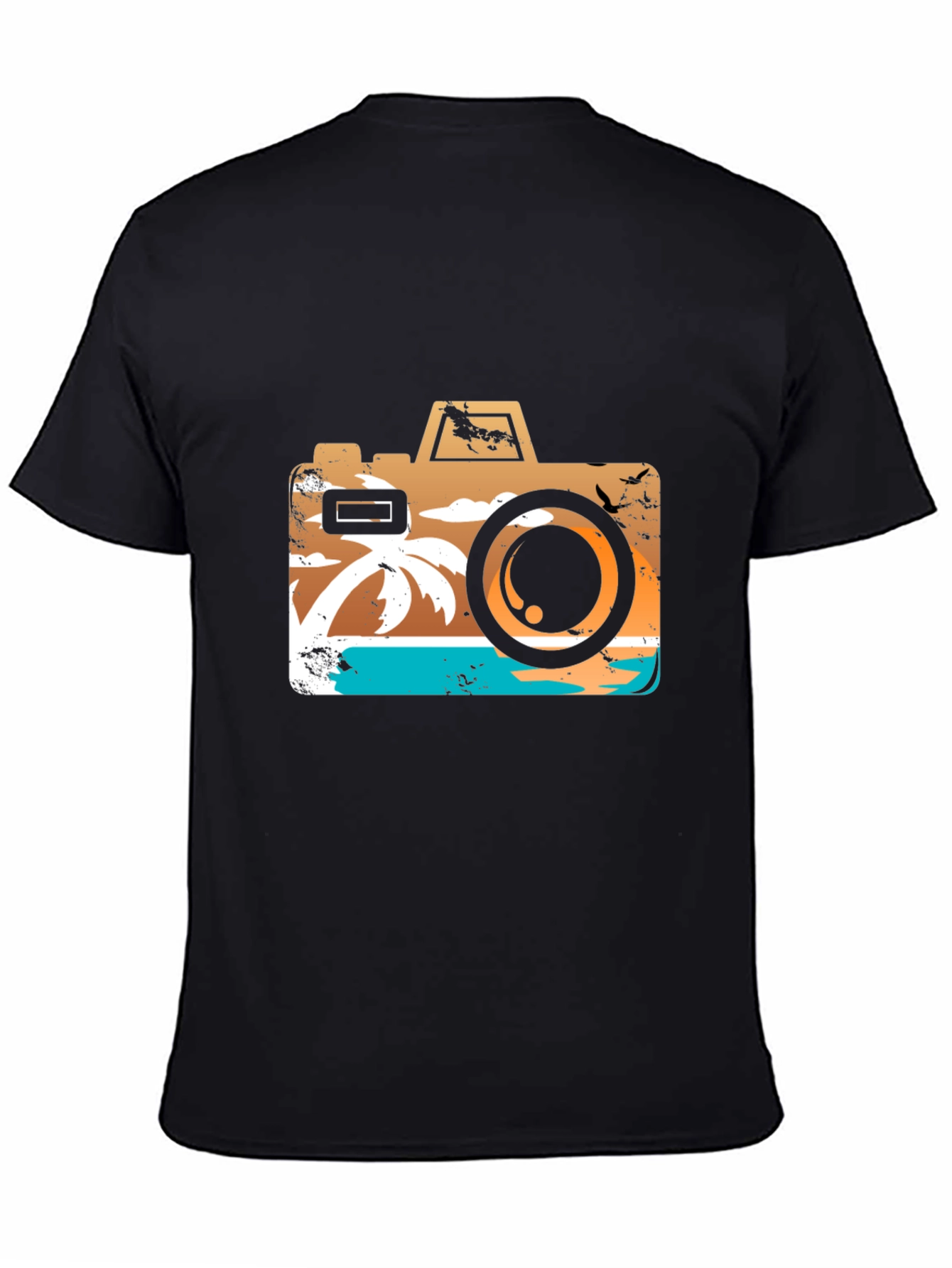 Tropical Camera Graphic T-Shirt - Summer Vibes!