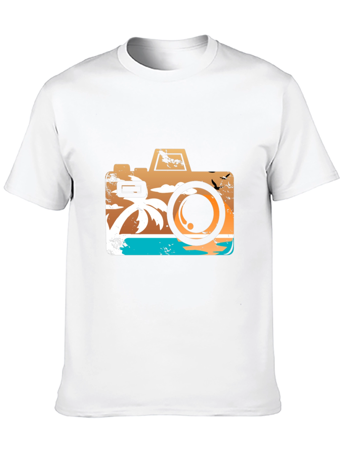 Tropical Camera Graphic T-Shirt - Summer Vibes!