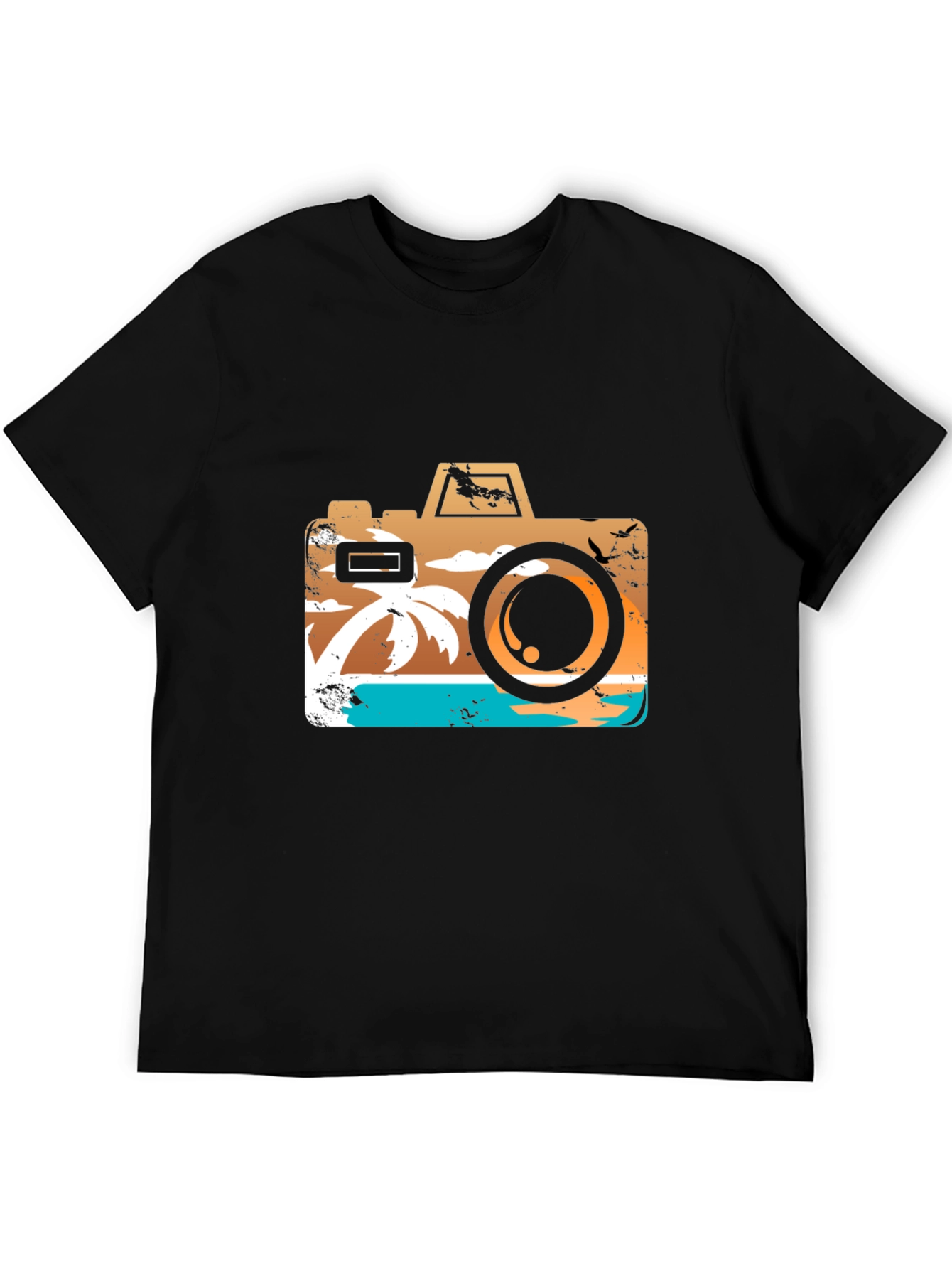 Tropical Camera Graphic T-Shirt - Summer Vibes!
