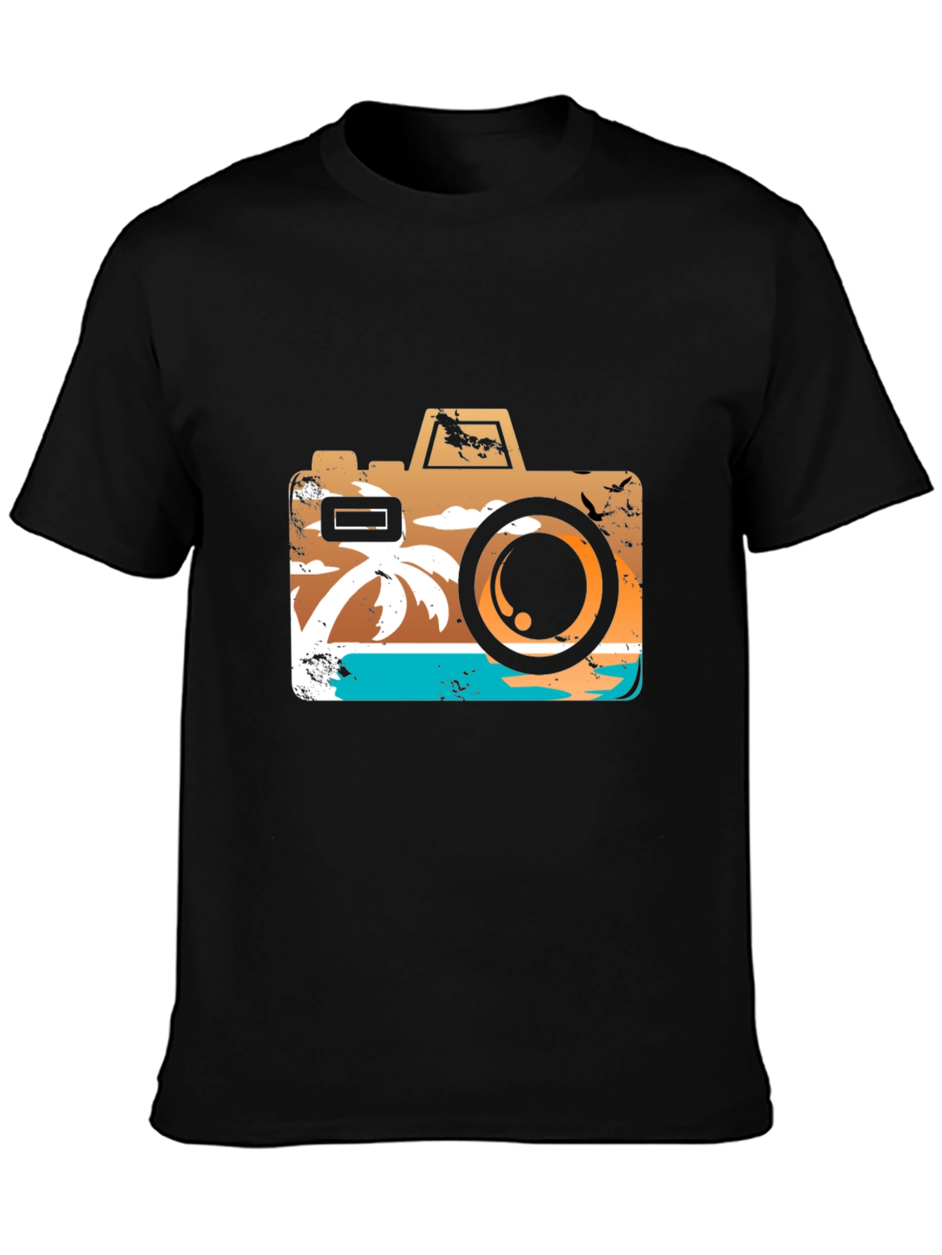 Tropical Camera Graphic T-Shirt - Summer Vibes!