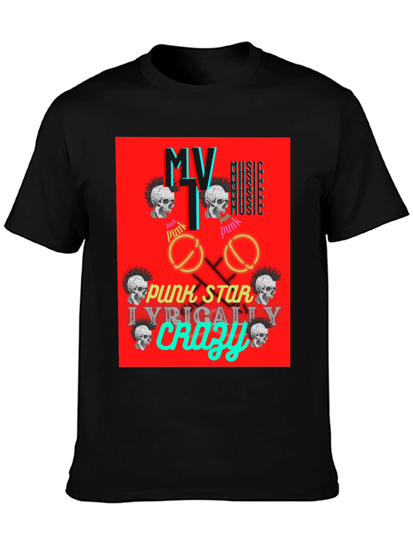 Punk Rock Skull T-Shirt