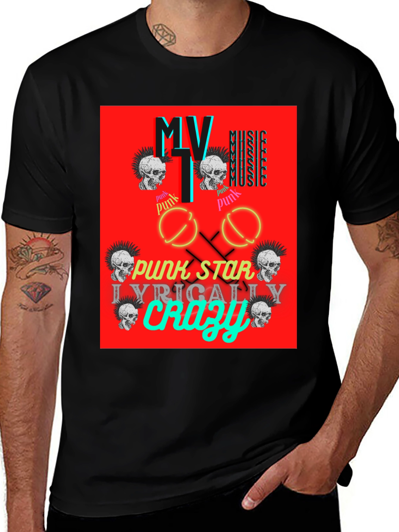 Punk Rock Skull T-Shirt