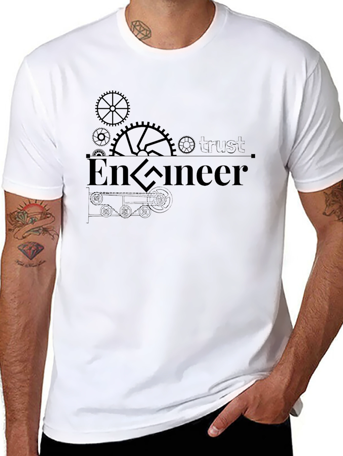Trust Me Im An Engineer T-Shirt - Gears Design