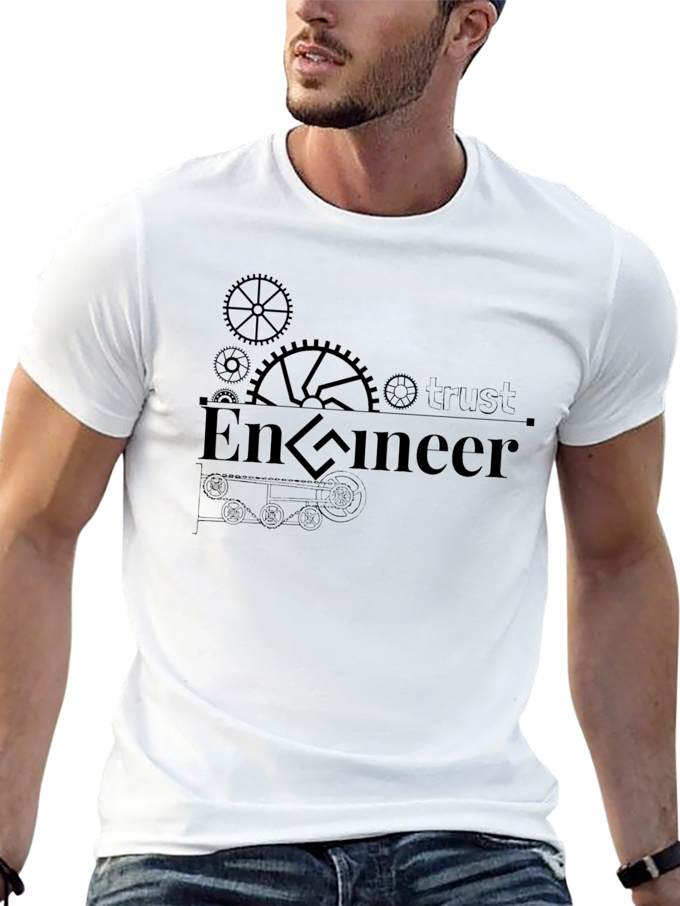 Trust Me Im An Engineer T-Shirt - Gears Design