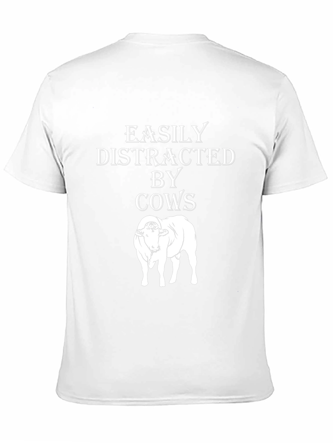 Easily Distracted By Cows Black T-Shirt