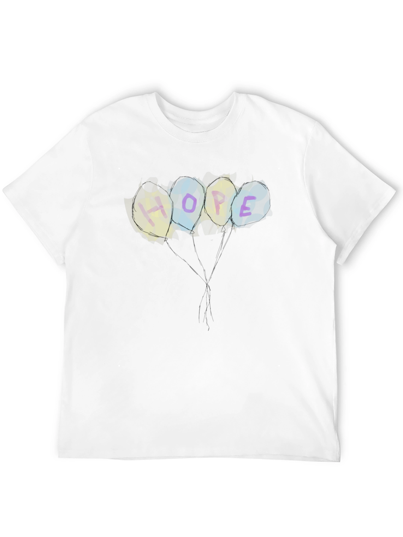 Hopeful Balloons T-Shirt - Mens Black Tee