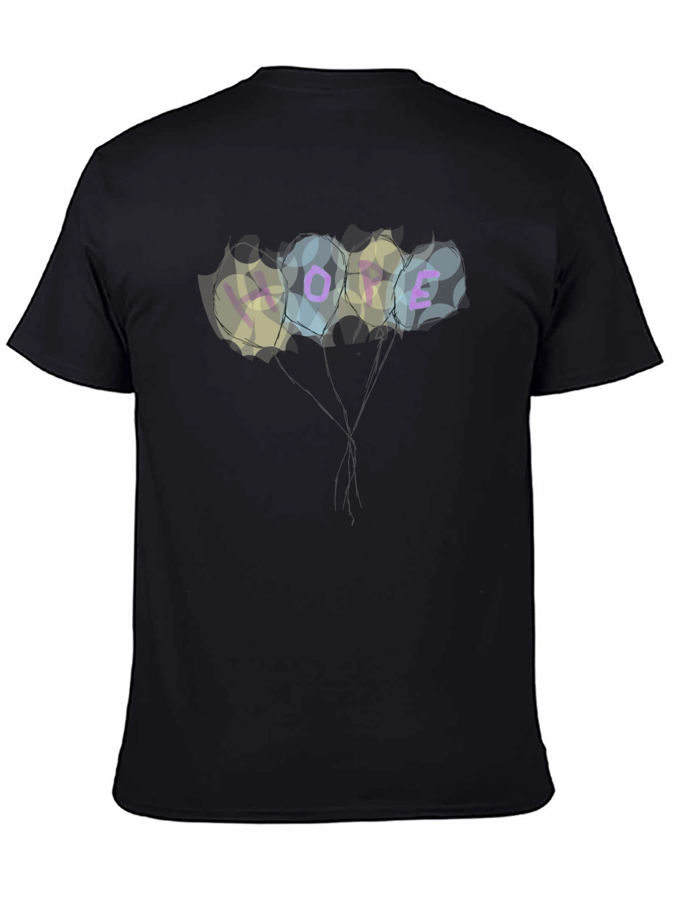 Hopeful Balloons T-Shirt - Mens Black Tee