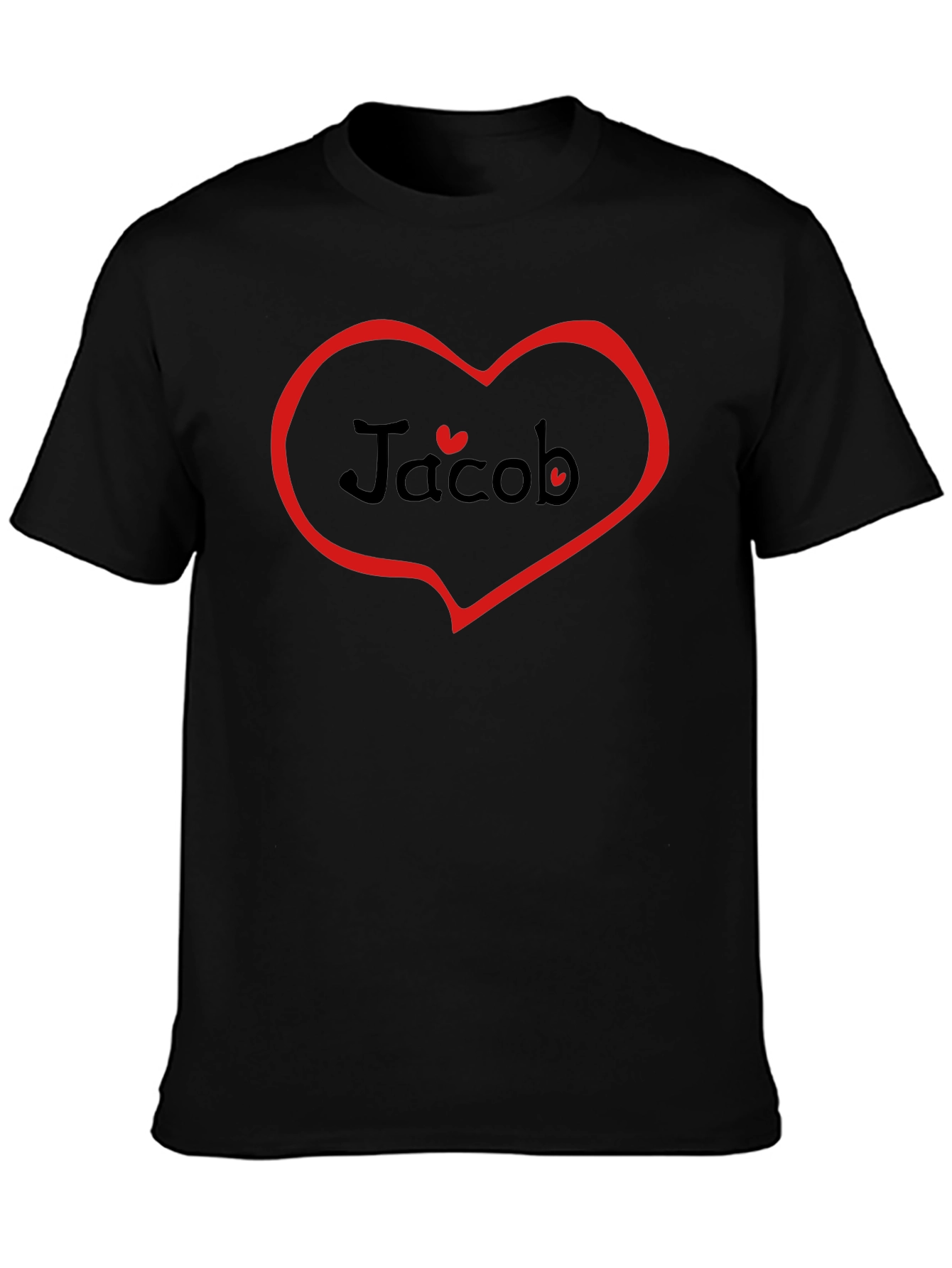 Jacob Heart T-Shirt - Personalized Name Tee