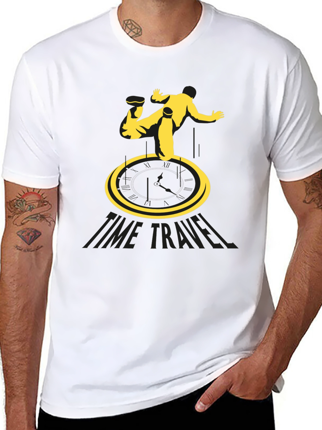 Time Travel Black T-Shirt