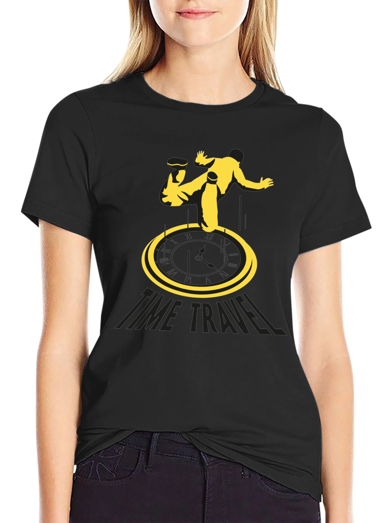 Time Travel Black T-Shirt