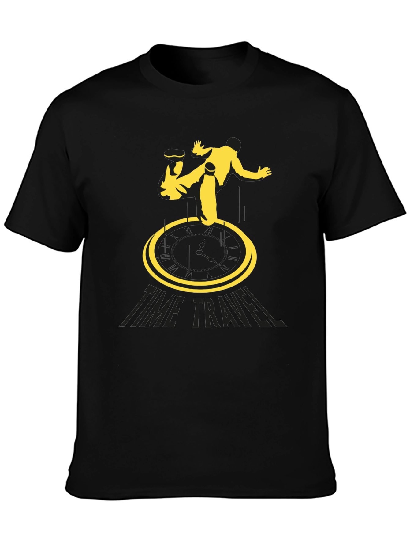 Time Travel Black T-Shirt
