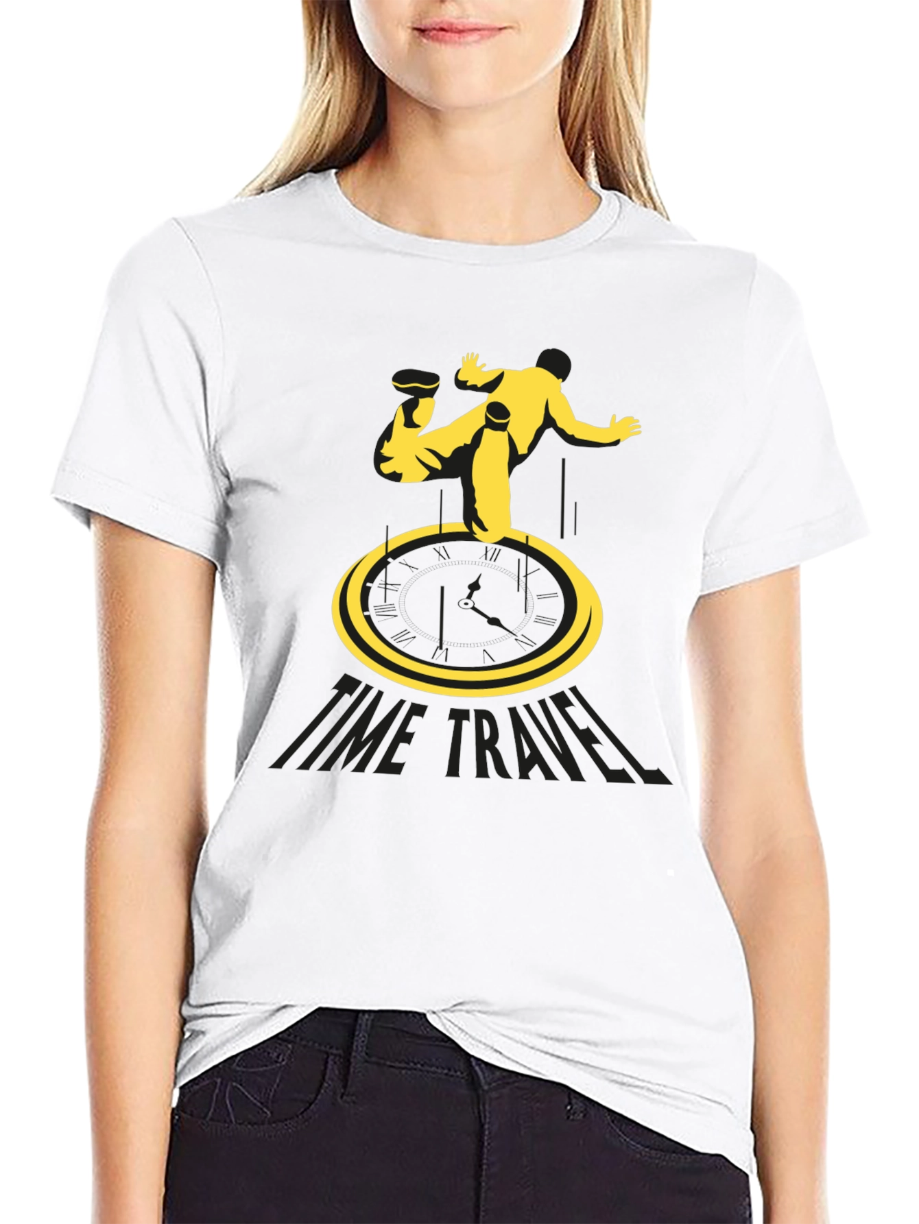 Time Travel Black T-Shirt