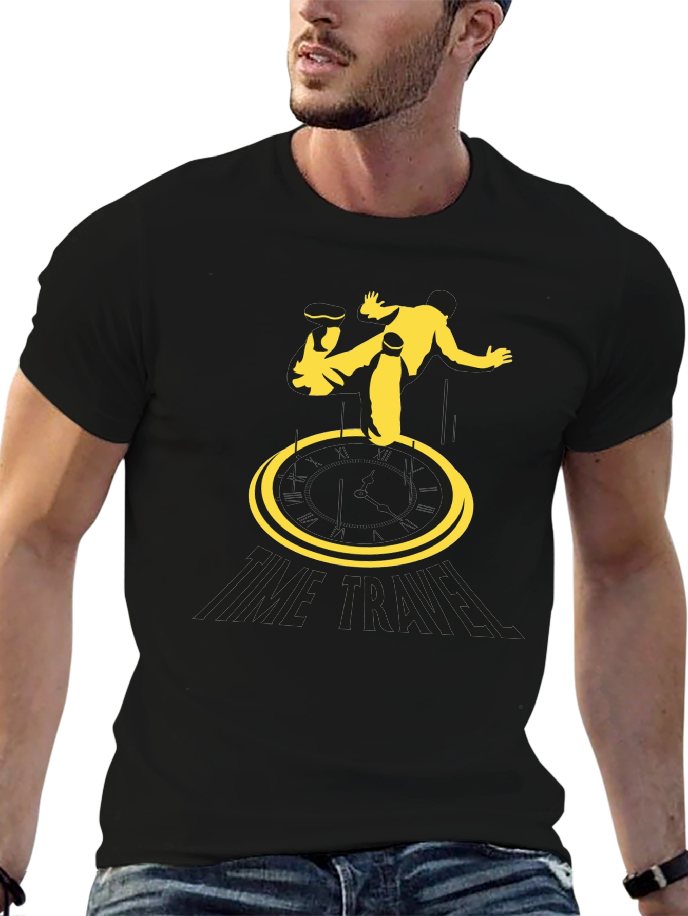 Time Travel Black T-Shirt