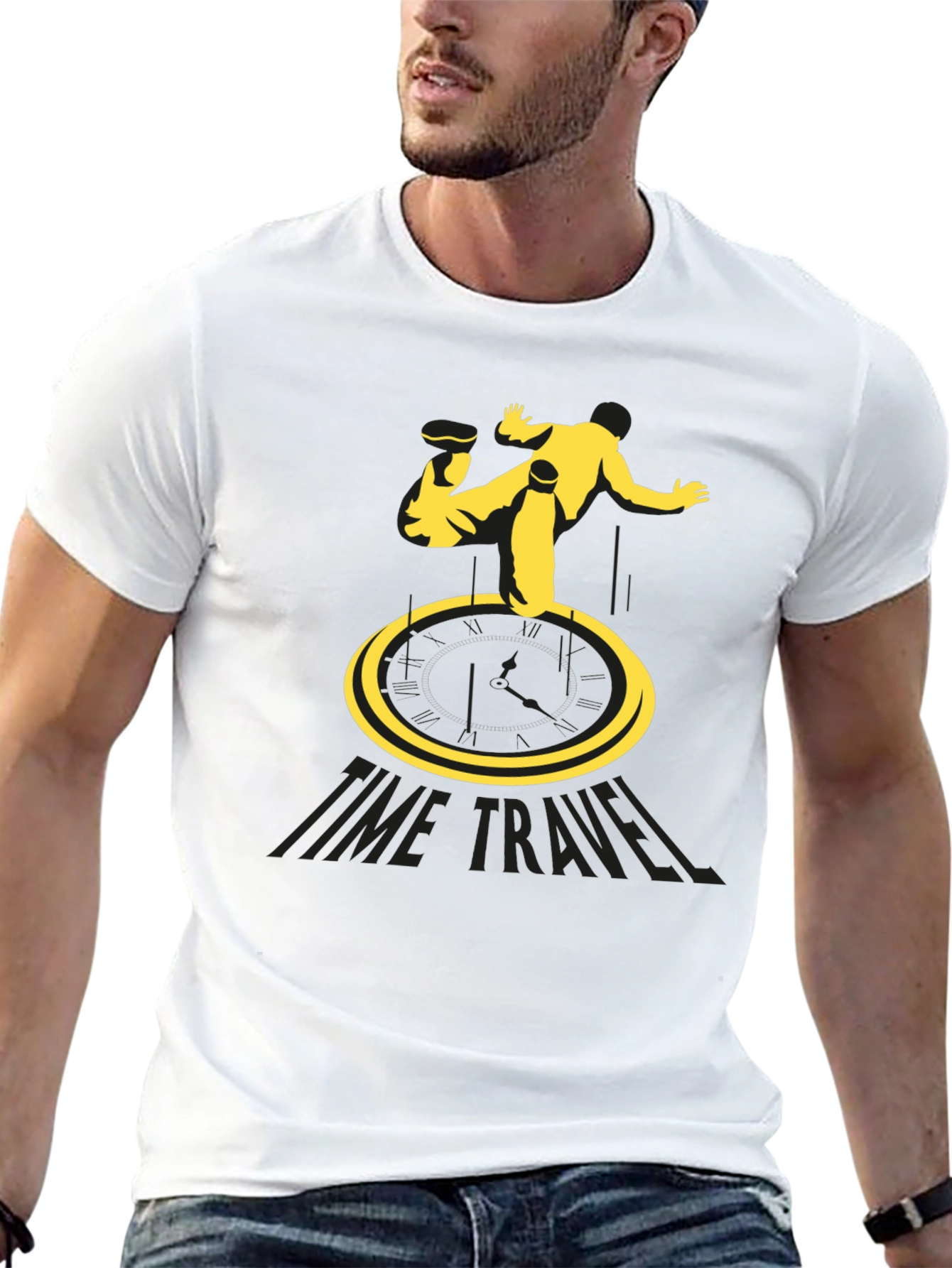 Time Travel Black T-Shirt