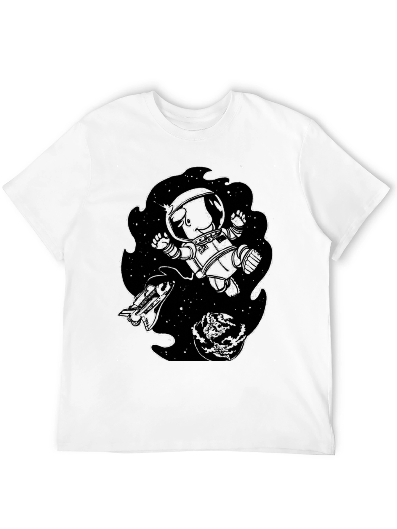 Astronaut in Space Graphic Tee - Black