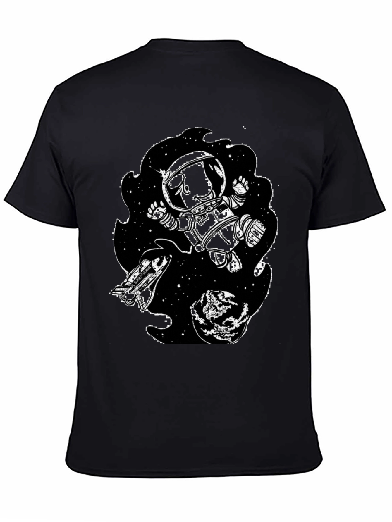 Astronaut in Space Graphic Tee - Black