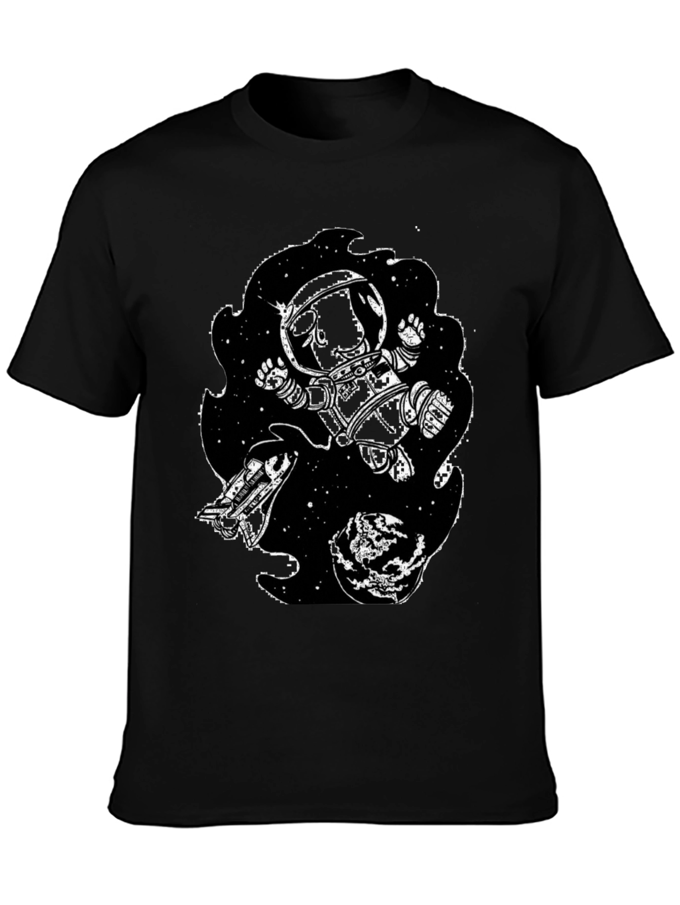 Astronaut in Space Graphic Tee - Black