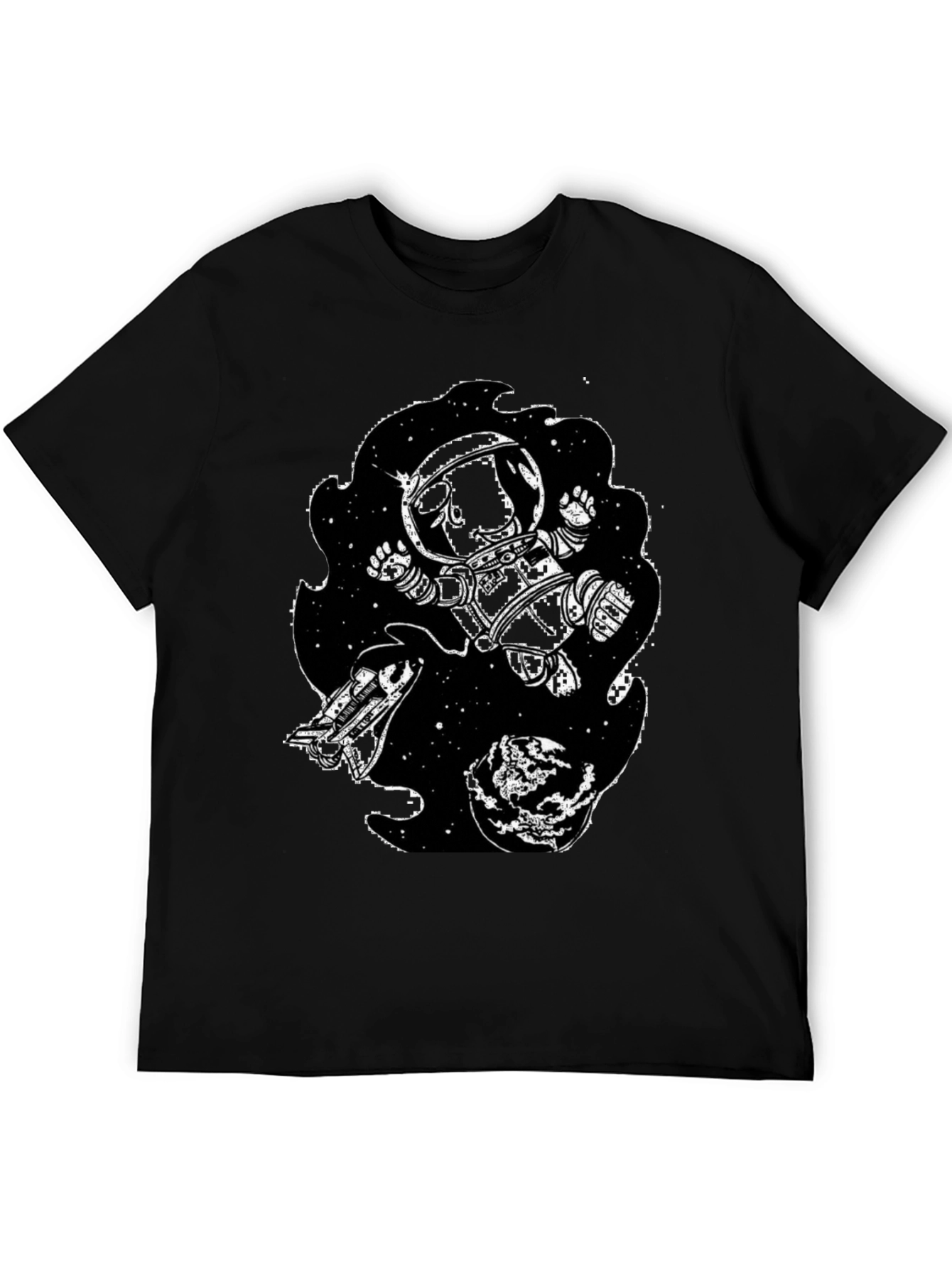 Astronaut in Space Graphic Tee - Black