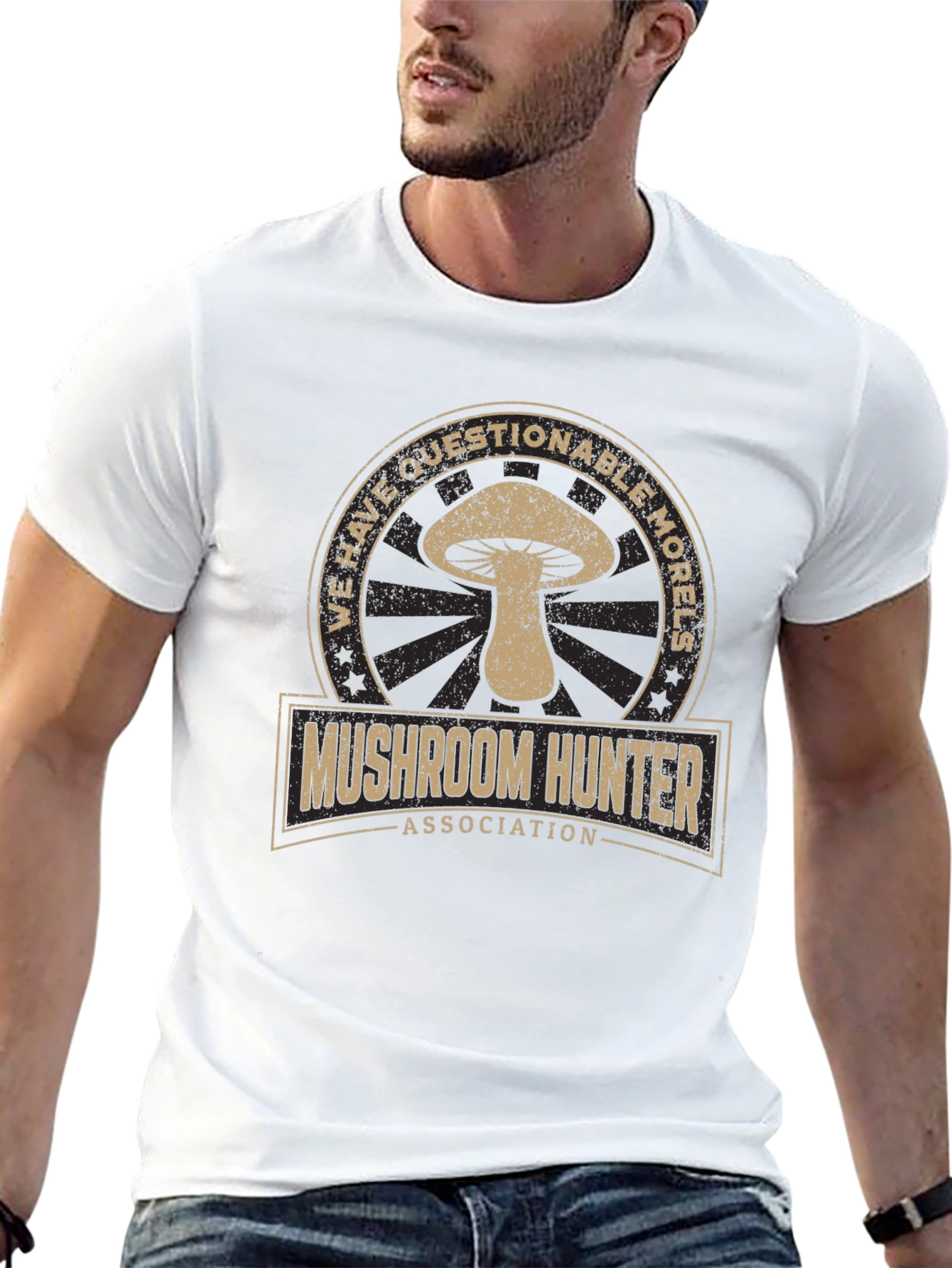 Mushroom Hunter Tee - Questionable Morels Graphic T-Shirt