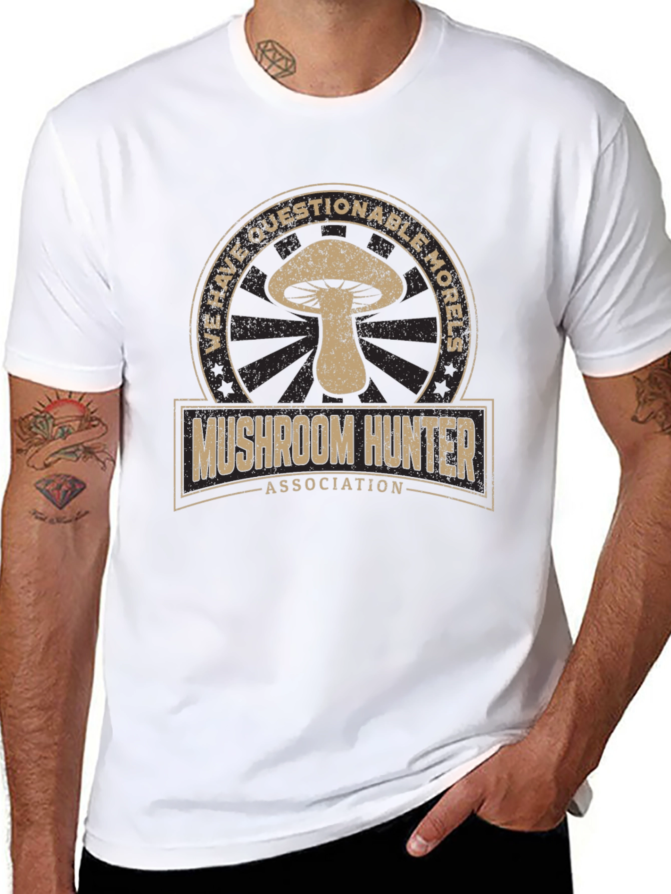 Mushroom Hunter Tee - Questionable Morels Graphic T-Shirt