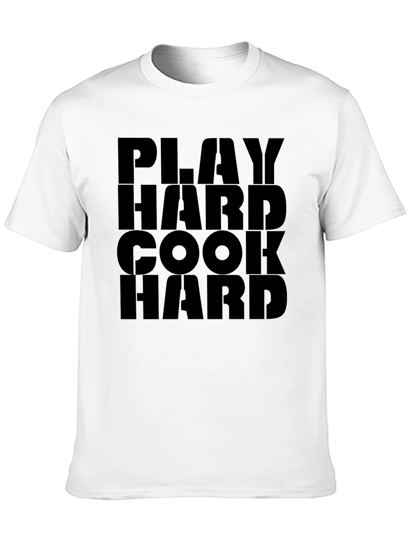 Play Hard Cook Hard Black Graphic Tee