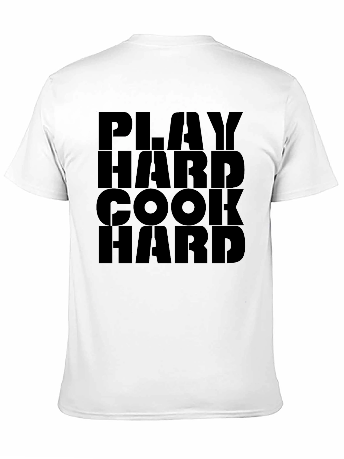 Play Hard Cook Hard Black Graphic Tee
