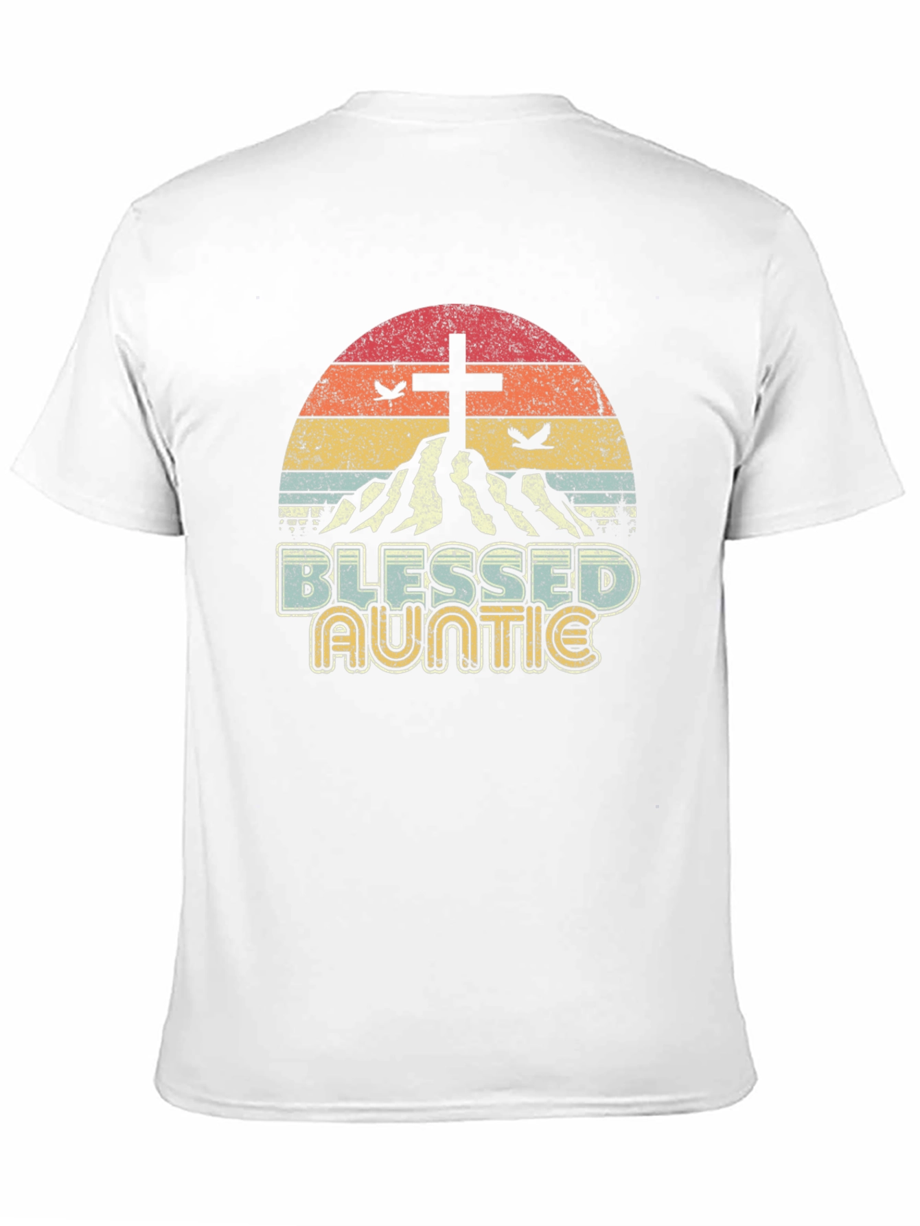 Blessed Auntie Graphic Tee - Christian Mountain Design