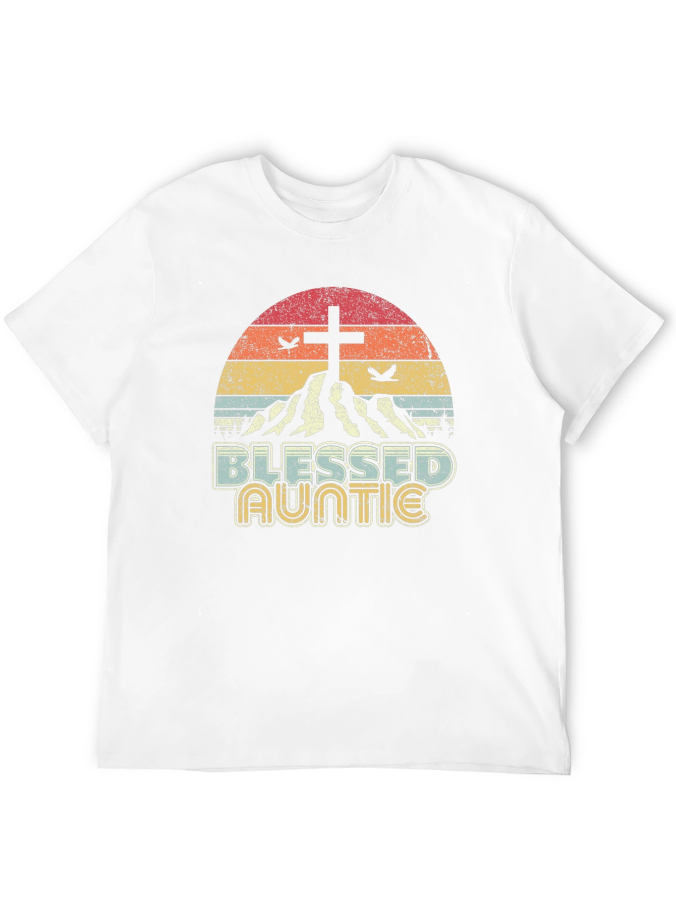 Blessed Auntie Graphic Tee - Christian Mountain Design