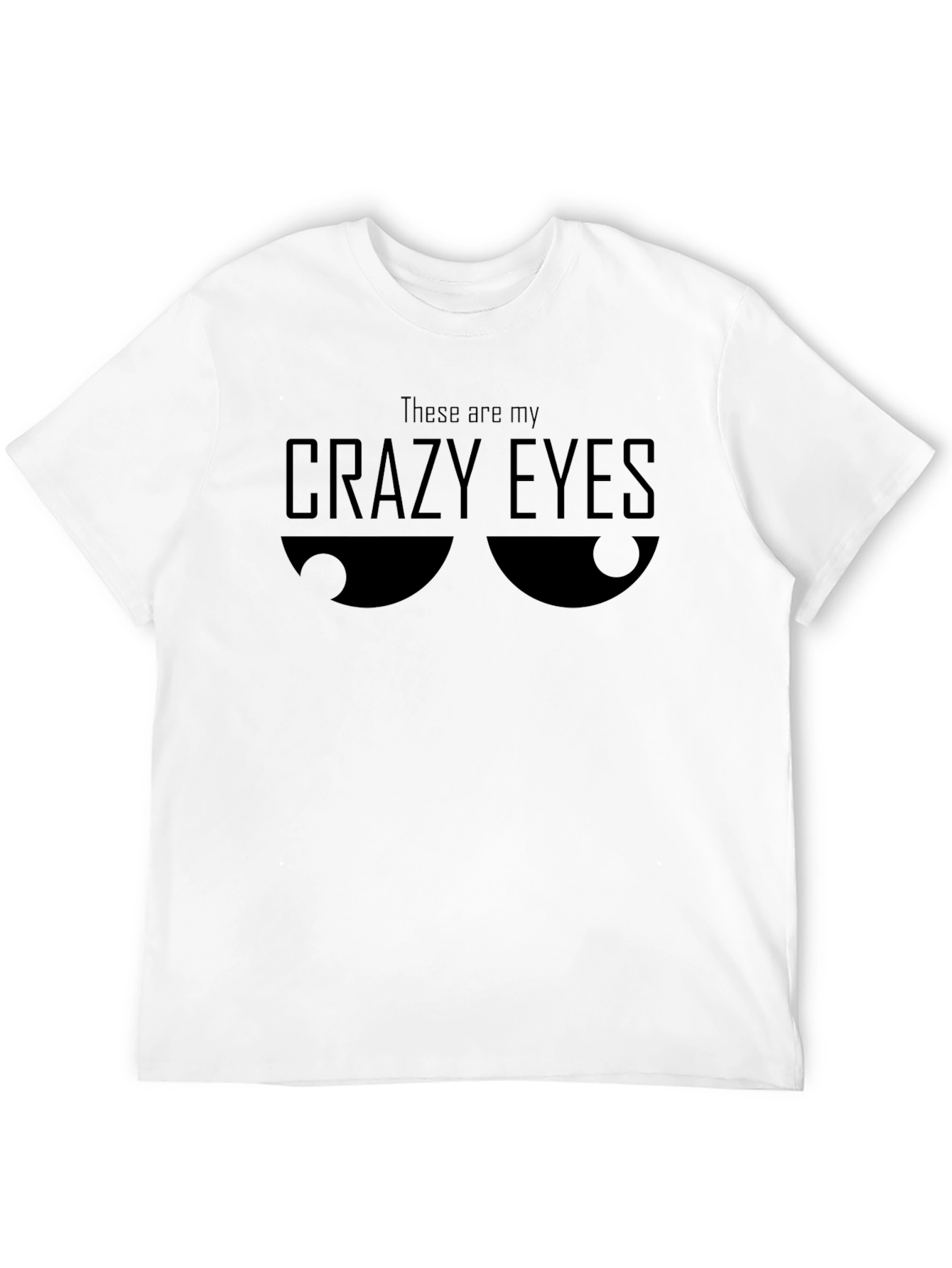 Crazy Eyes Graphic T-Shirt - Black Crew Neck Tee