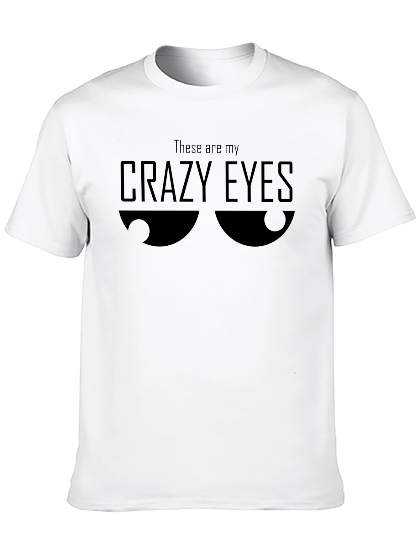 Crazy Eyes Graphic T-Shirt - Black Crew Neck Tee