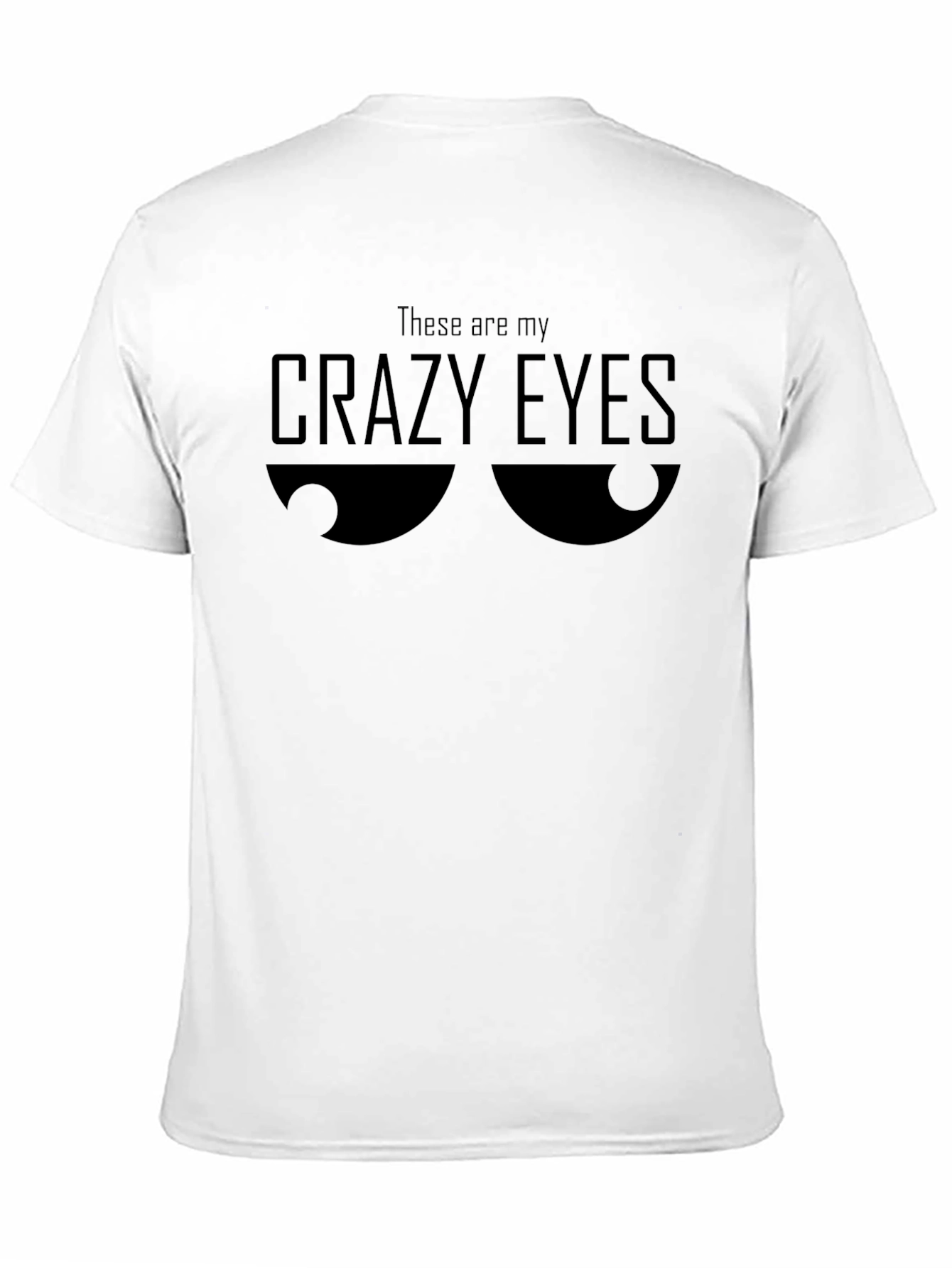 Crazy Eyes Graphic T-Shirt - Black Crew Neck Tee
