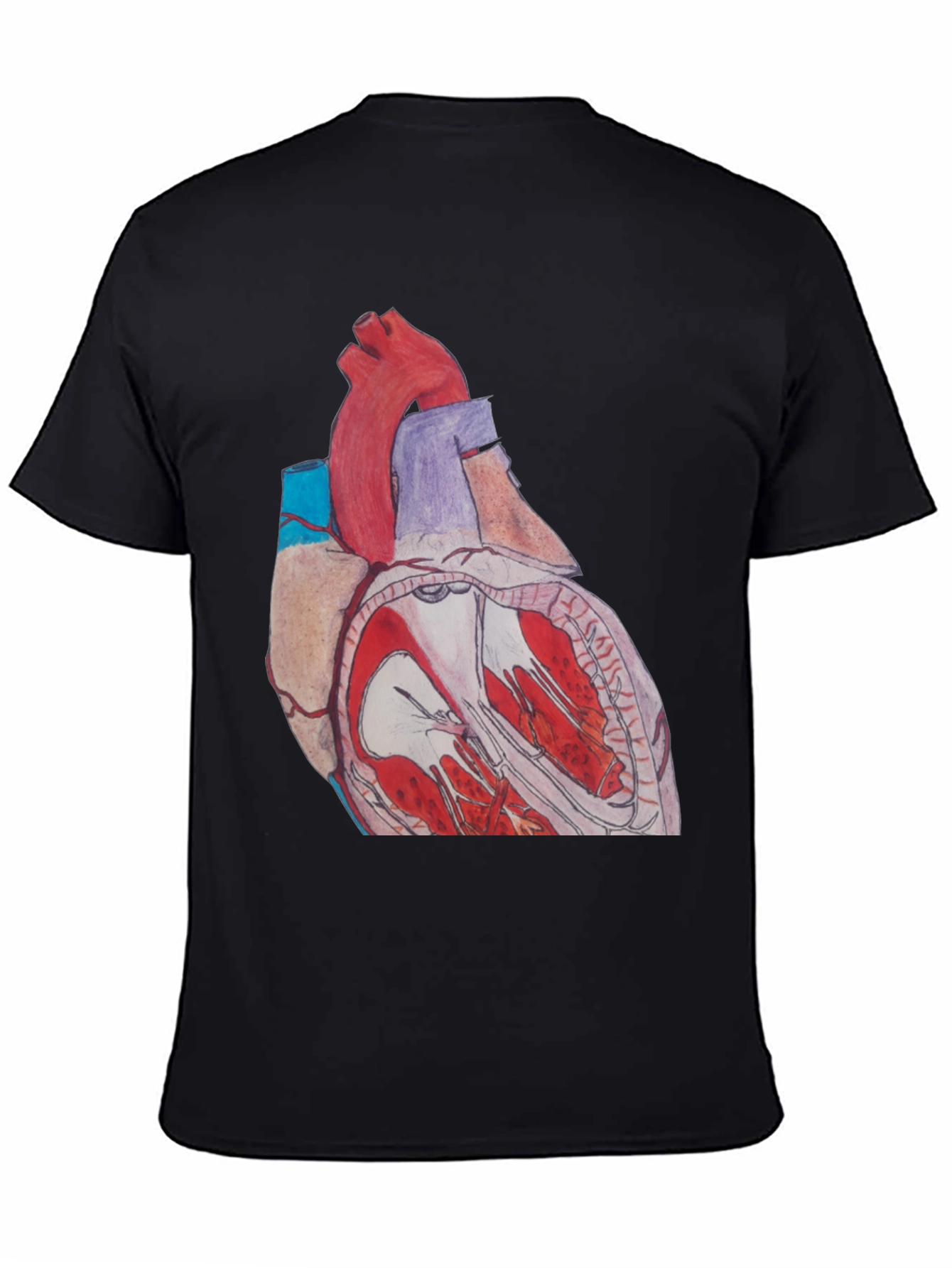 Anatomical Heart Graphic Tee - Black