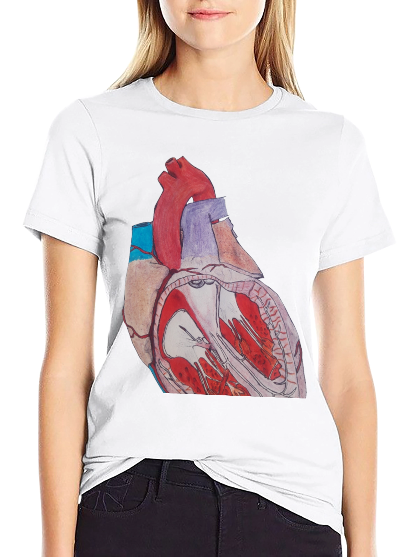 Anatomical Heart Graphic Tee - Black