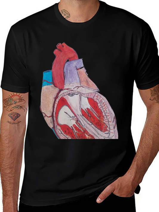 Anatomical Heart Graphic Tee - Black