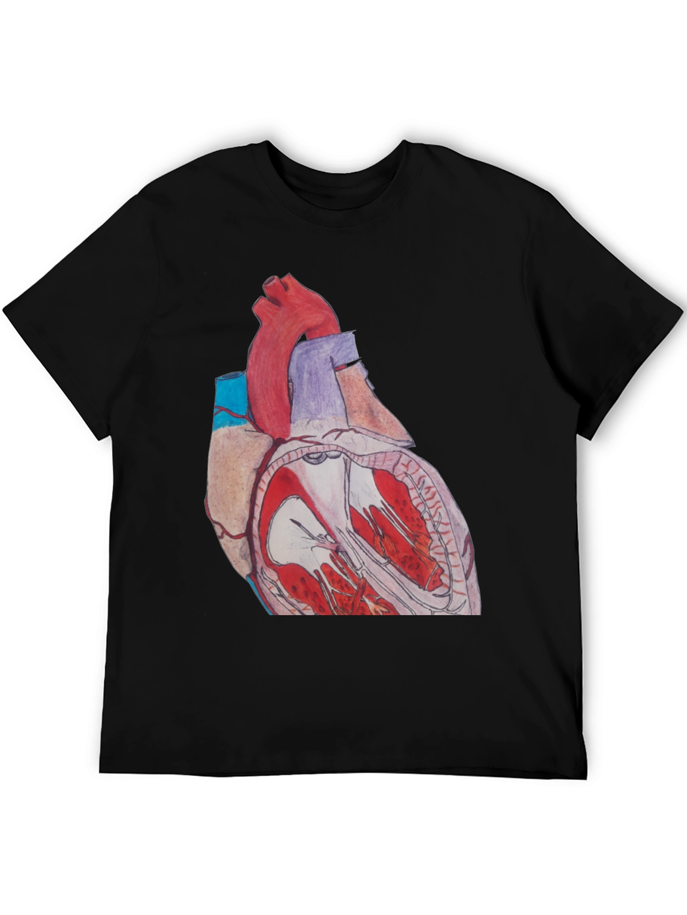 Anatomical Heart Graphic Tee - Black