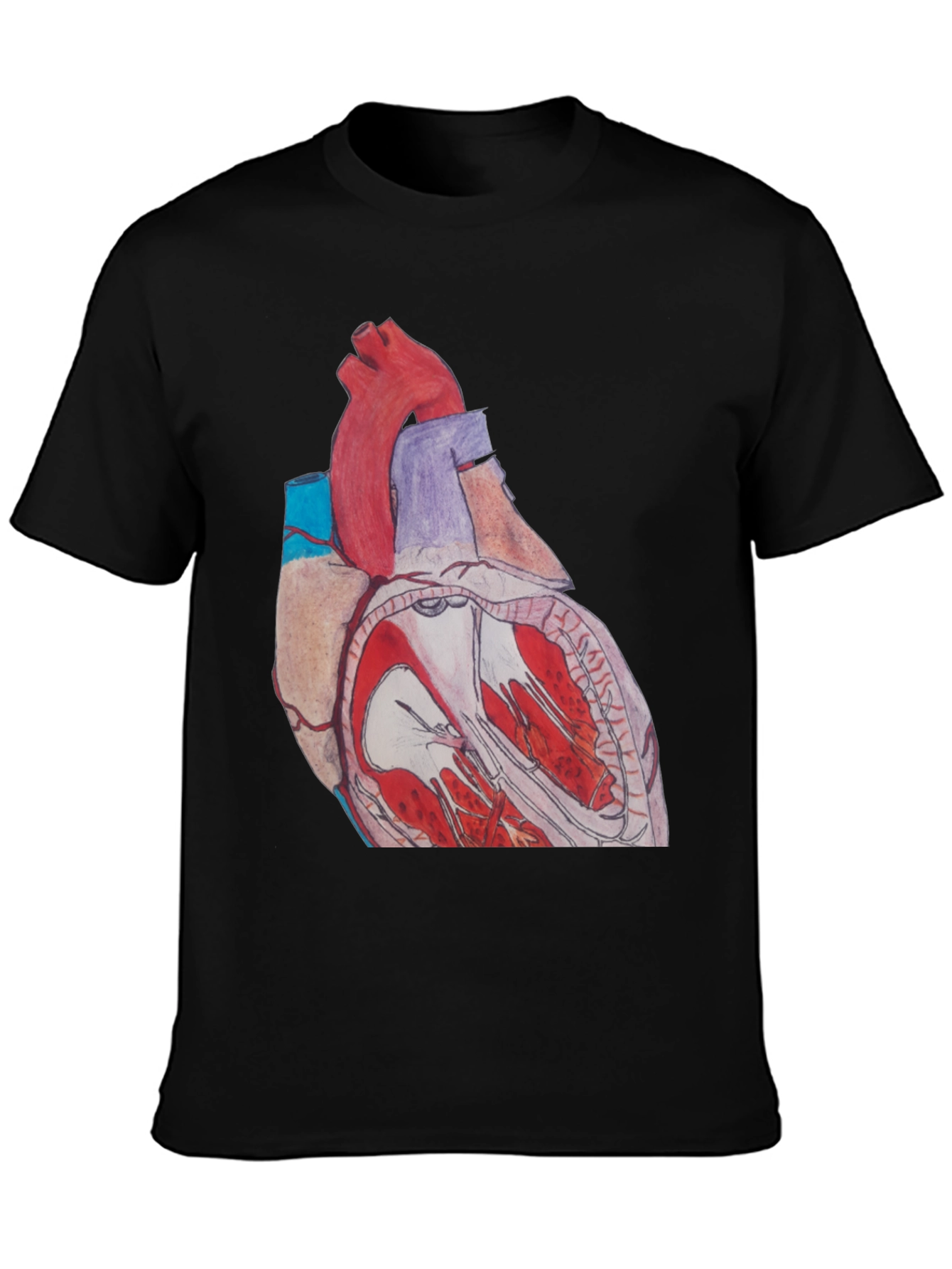 Anatomical Heart Graphic Tee - Black